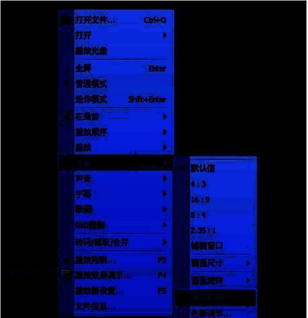QQ影音画面控制选项中视频旋转参数设置界面截图