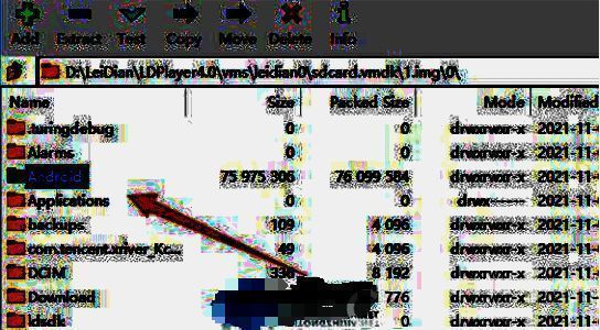 看到模拟器对应文件夹图片