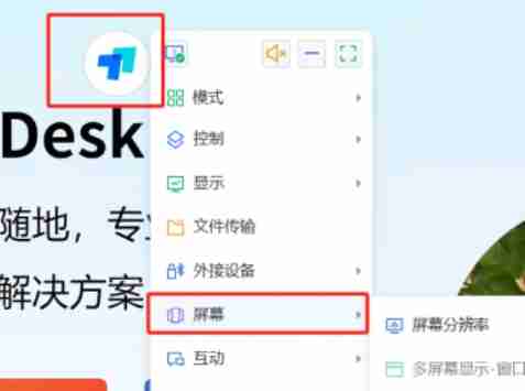 ToDesk工具栏打开界面