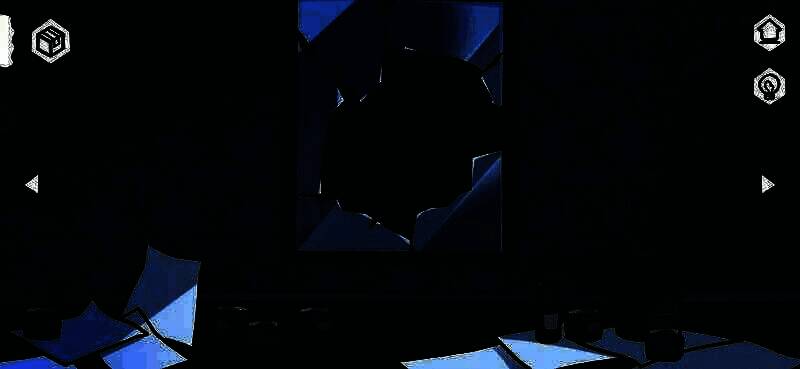 打破镜子点击女孩的场景图片