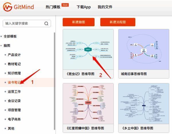 Gitmind模板界面图片