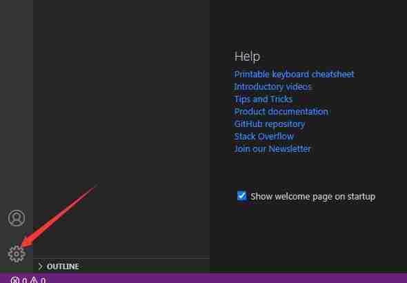 点击 VSCode 左下角设置图标
