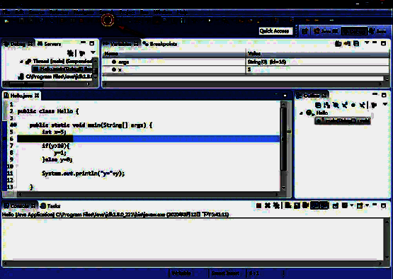 Eclipse 单步调试按钮界面图