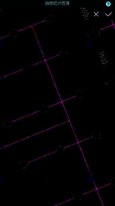 在图纸中框选统计范围窗口的界面