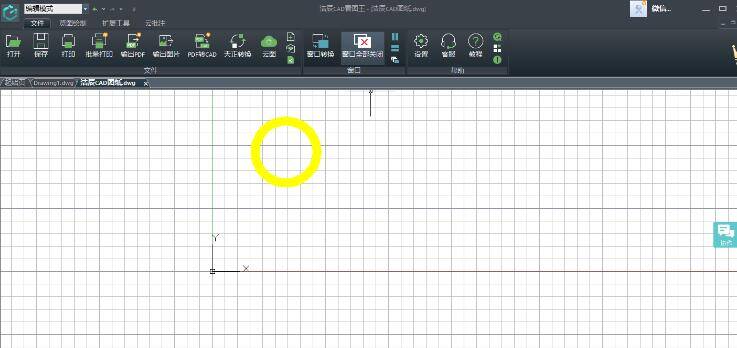 浩辰CAD看图王添加图纸后的界面图