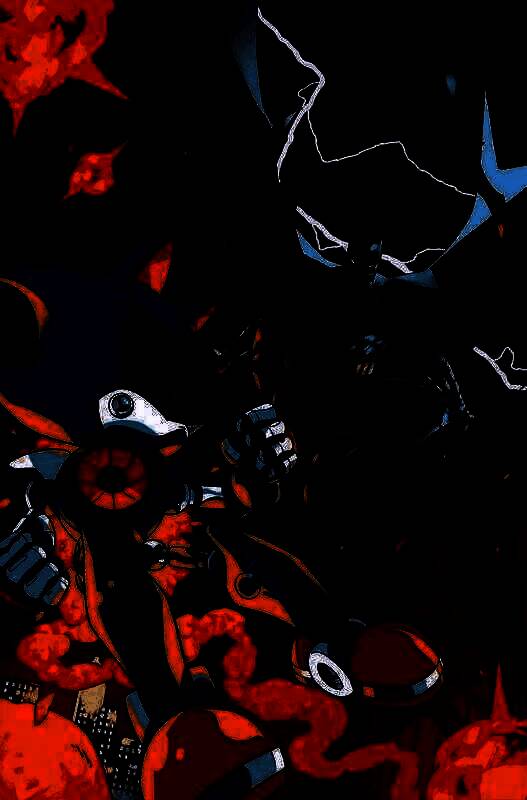 金属索尼克对战蝙蝠侠的分镜画面