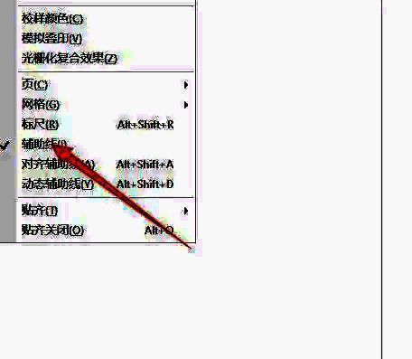 CorelDRAW勾选辅助线选项界面