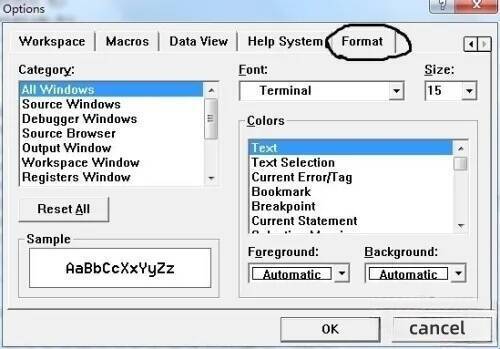调节字体和大小界面图