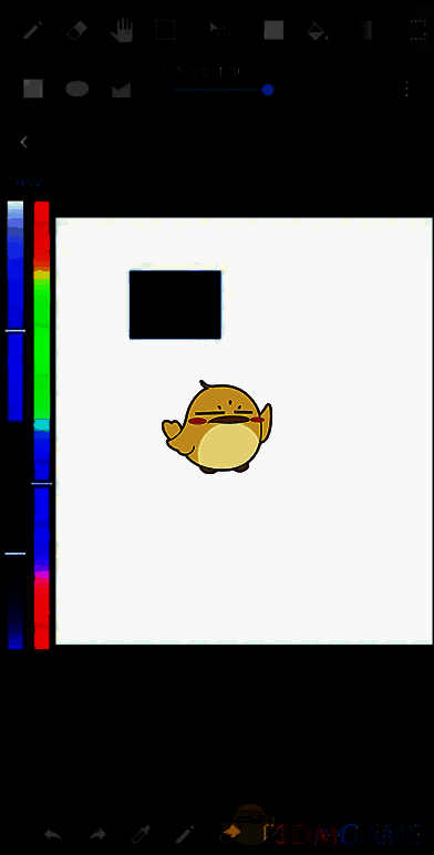 Medibang Paint新建画布并绘制矩形图形界面图