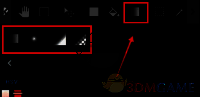 medibang paint渐变工具位置展示图