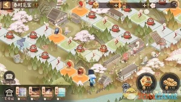 阴阳师春时觅宝活动寻迹骰示意图