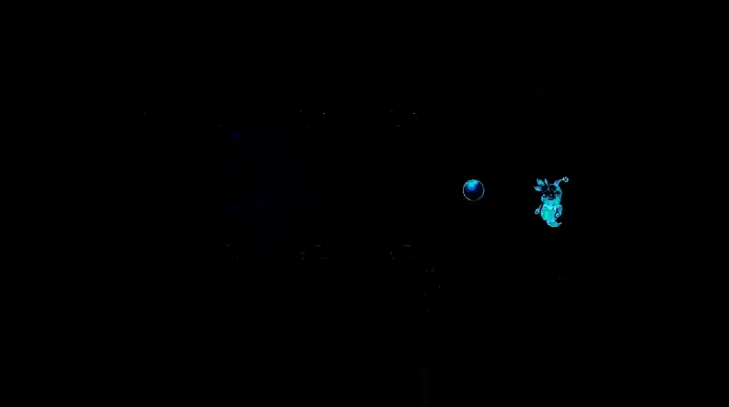 玩家操控角色保护气泡通过关卡