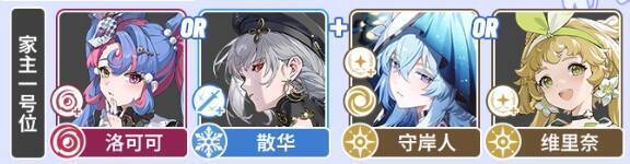 鸣潮坎特蕾拉阵容洛可可+散华+守岸人+维里奈配图