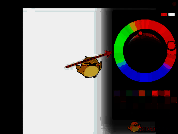 在拾色器选择颜色界面