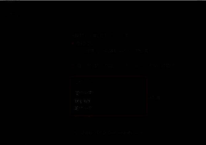 选择想要切换的语言