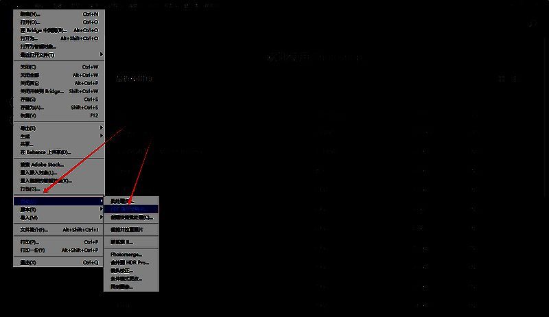 Photoshop软件选择生成PDF演示文稿界面