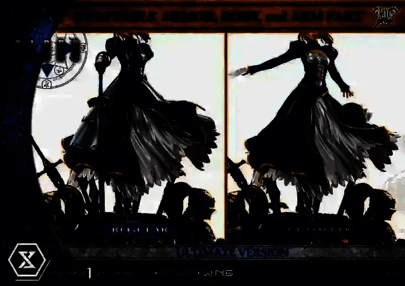 《命运守护夜》Saber 1/4比例模型不同角度图片