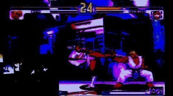 梅原大吾与Justin Wong比赛现场画面