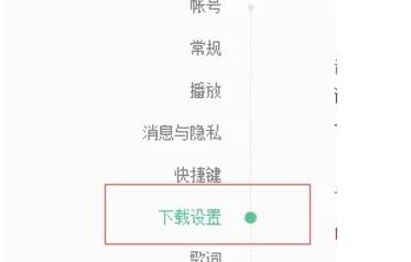 网易云音乐设置界面下载设置选项