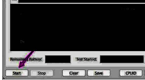 开始CPU烤机测试操作截图