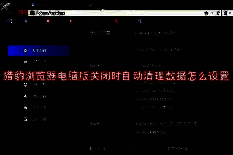 猎豹浏览器电脑版关闭自动清理数据设置相关图片