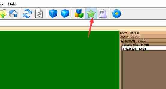 点击五角星按钮后SpaceSniffer界面图