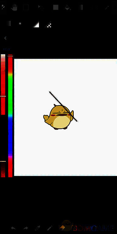 medibang paint渐变工具在哪?medibang paint渐变效果背景插画怎么画? medibang paint使用渐变工具划线操作图