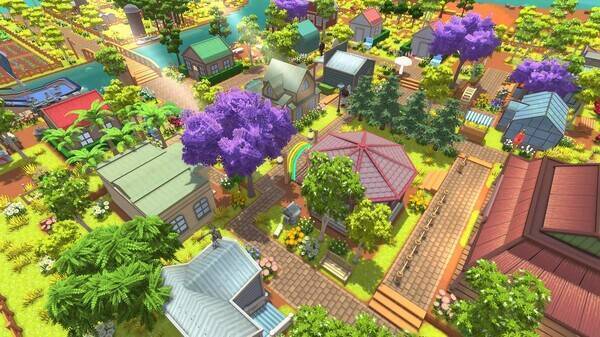 玩家收集物品和建设家园画面