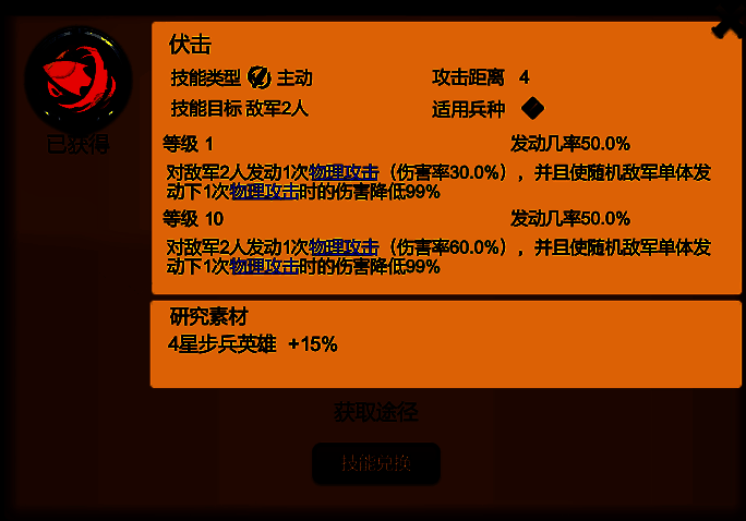 伏击技能展示图