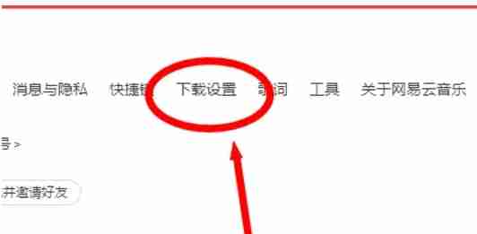 网易云音乐下载设置选项画面