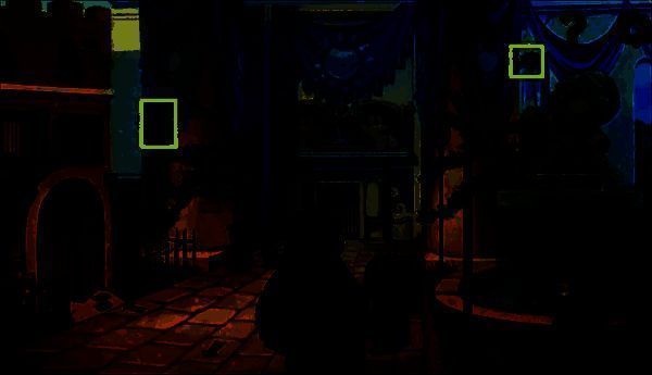 官邸区左方台灯和雕塑道具位置图