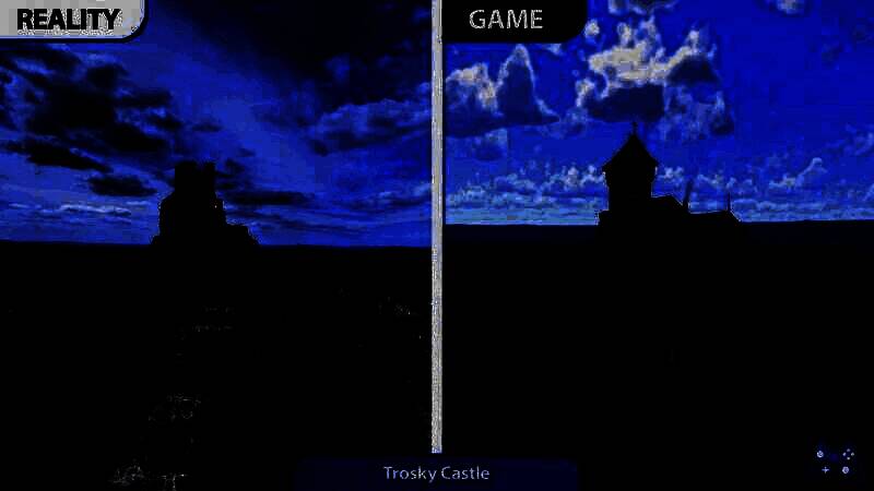 《天国：拯救 2》游戏与现实场景对比视频截图1