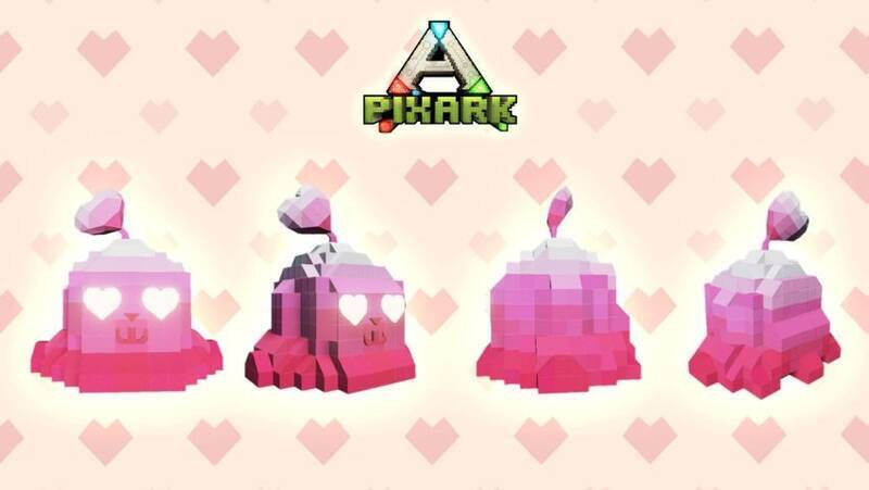 《方块方舟》中爱心史莱姆相关画面