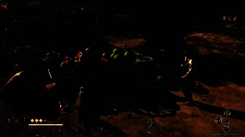 《刺客信条：影》弥助砍西瓜视频截图3