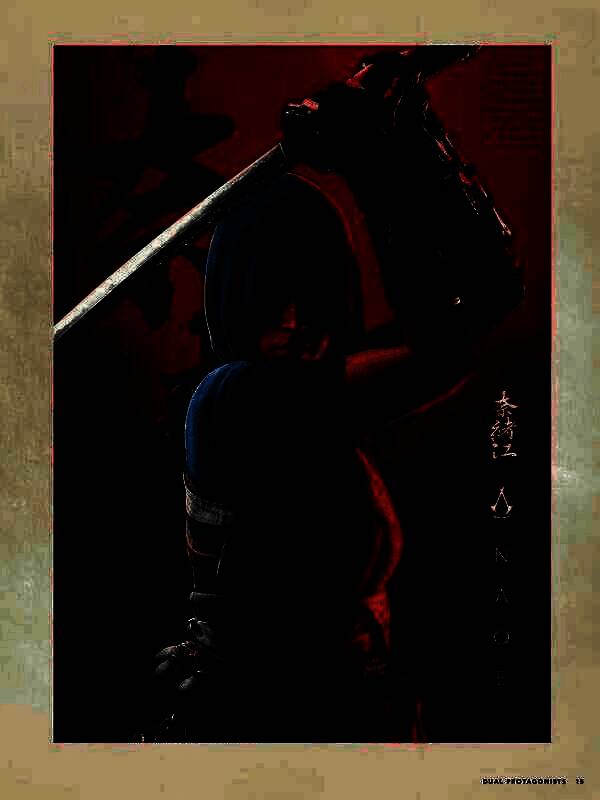 《刺客信条:影》艺术设定图中的角色画面