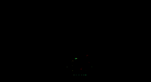 红色草被部分打掉的画面