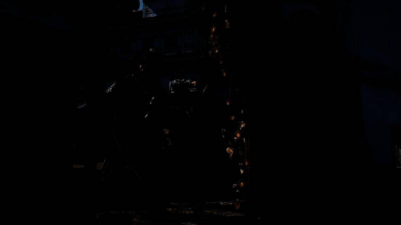 《刺客信条：影》中身材像胖兔子的武士踢男杂兵截图