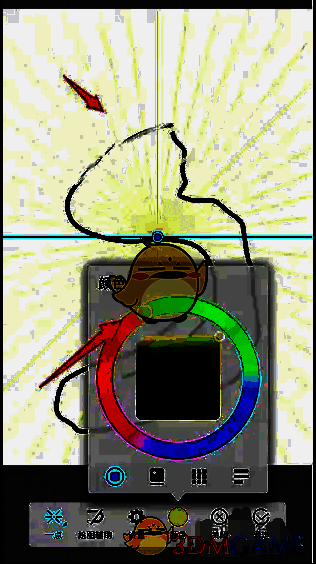 画世界修改透视网格颜色步骤的界面图