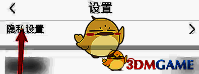 画世界设置界面中的隐私设置选项