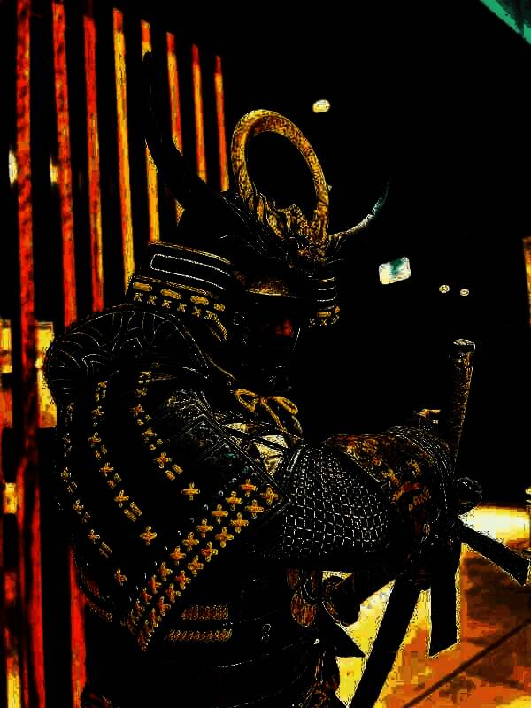 《刺客信条：影》奈绪江和弥助雕像背面