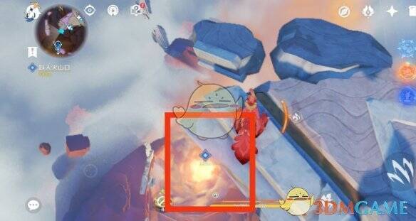 站在最高处向火山里跳的画面