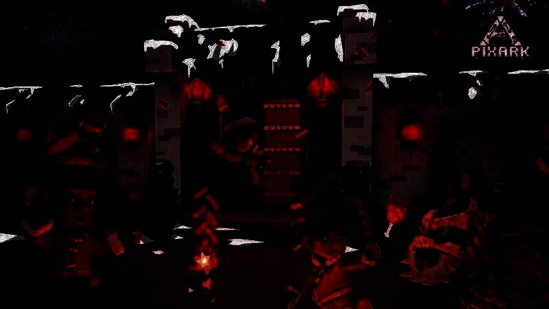 《方块方舟》游戏中生物佩戴财神帽画面