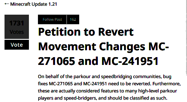 《我的世界》老BUG现象示例图