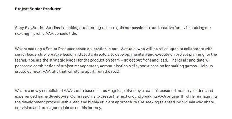 索尼新工作室相关图片1