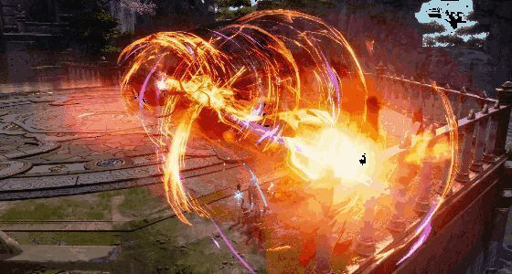 《剑灵2》龚亚查炎煌级焰火喷射动图