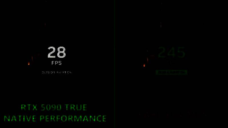 RTX 5090开启DLSS 4后的帧数展示图片