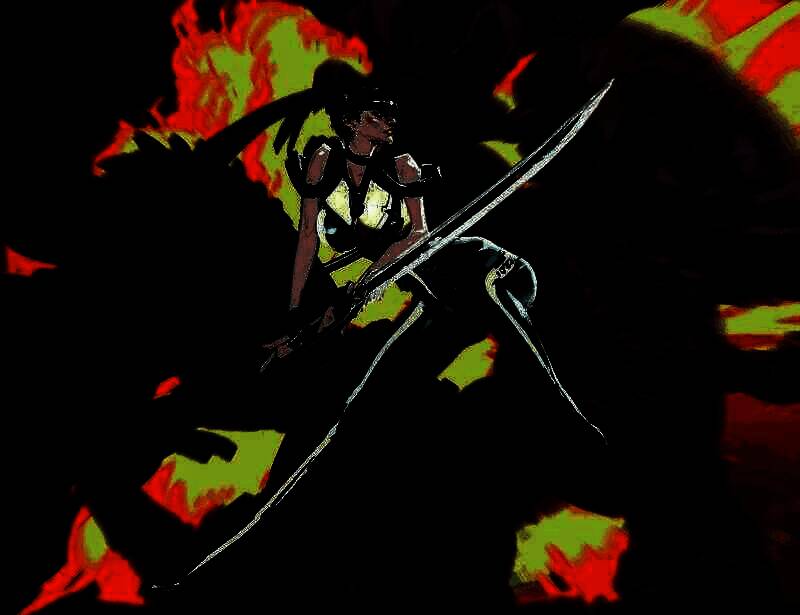 《星刃》女主角 Eve 的艺术图