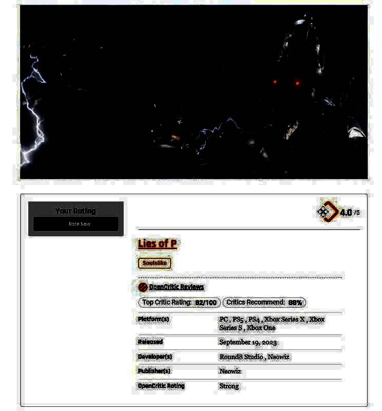 匹诺曹的谎言游戏画面