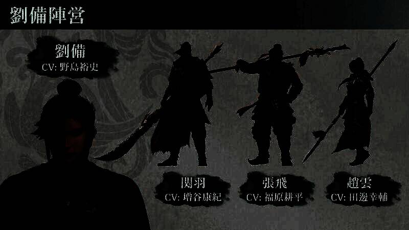 《真三国无双：起源》刘备阵营设定图