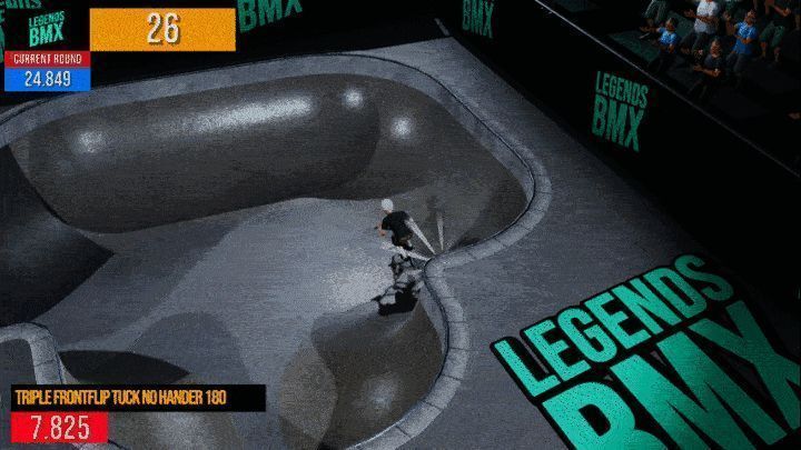 《传奇小轮车》游戏中的特技动态画面